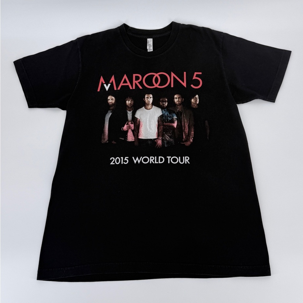 Maroon 5 2015 World Tour Band Tee Black American Apparel Size L